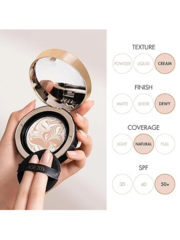 Signature Essence Cover Pact Intense Cover #21 Light Beige SPF50+/PA++++